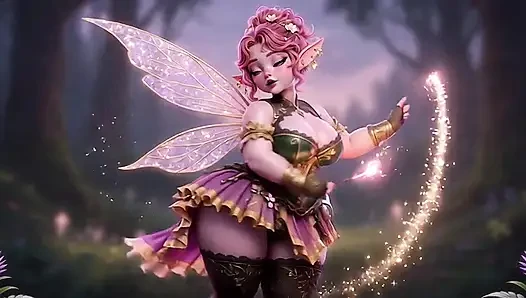 Thicc Pink Fairy Twerking Massive Ass with Magic Wand