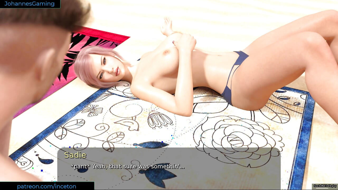 Summer with Mia - Fingered Sadie on the Beach - Fucking Stepmom