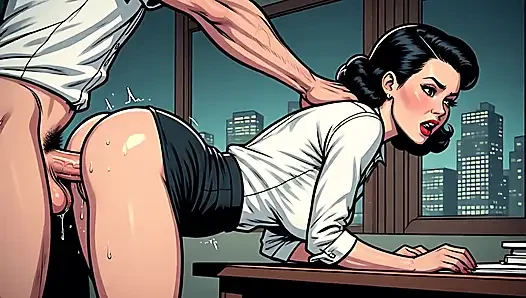 Büro-sex-comic-stil