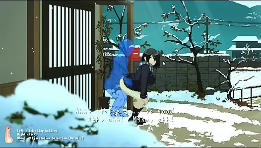 Hentai oyunu - büyük memeli bebek soğuk havada sert seks