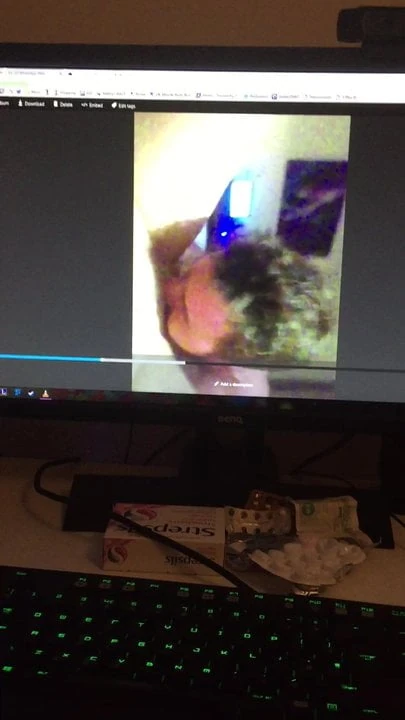 Wanking to sex tape of me and fiance