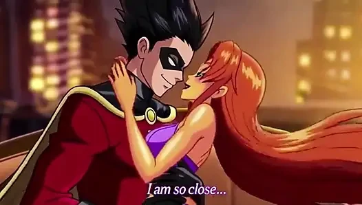 STARFIRE &ROBIN STEAMY PENTHOUSE ROMANCE - pasangan anime 3D panas