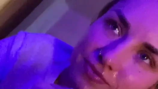 Cozy home blow job on a cold autumn evening