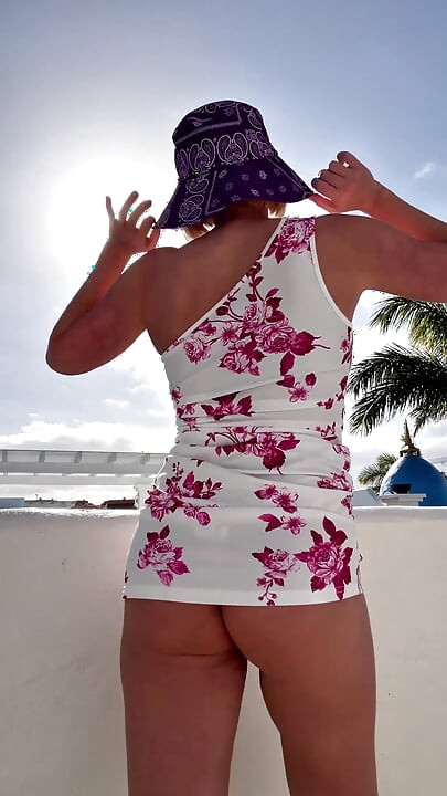 Standing Piss Through My Lace Thong on the Roof