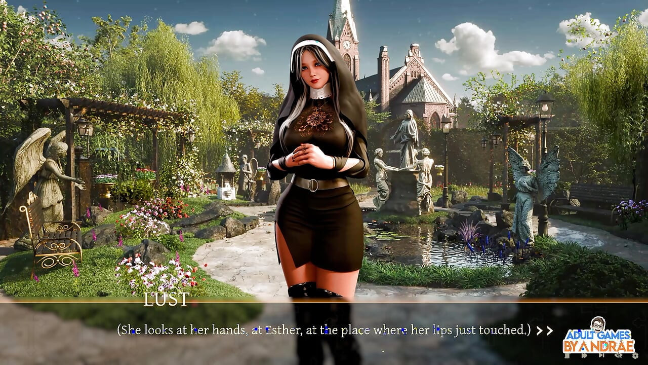 Sisters in Sin Gameplay Part 19 – Helga Caught Fingering in Front of the Altar