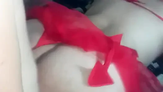 Aku mengisap pantatnya, vaginanya dan aku memasukkannya ke dalam iblis seksinya