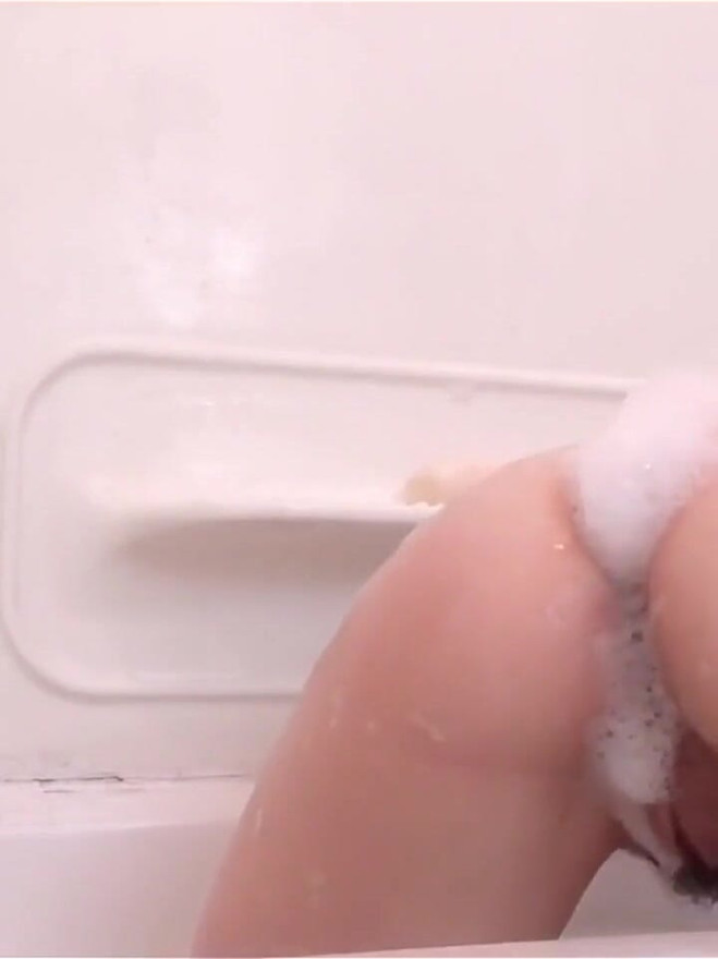 Hairy Bubble Bath Tease