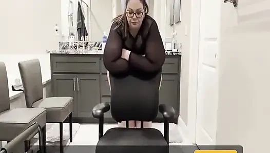 Luxe in Lingerie: Plump Paradise Tight Chair Tease (sd)