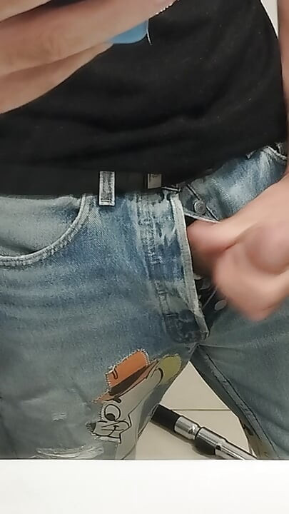 Fetich jeans Levi's masturbation