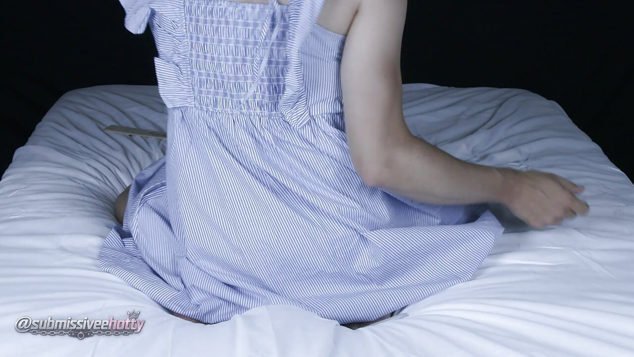 Subscriber Turned Me Into a Femboy Blue Dress & Lingerie Transformation