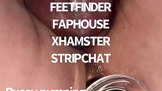 Closeup Extreme Anal and Pussy Pumping. Stretching with My Favorite Glass Toy.