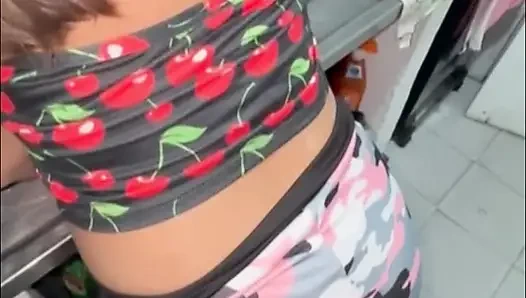 Net ses en ateşli Arap Mısırlı Sharmota Müslüman evli kadın a7a teez nar fagra mutfakta