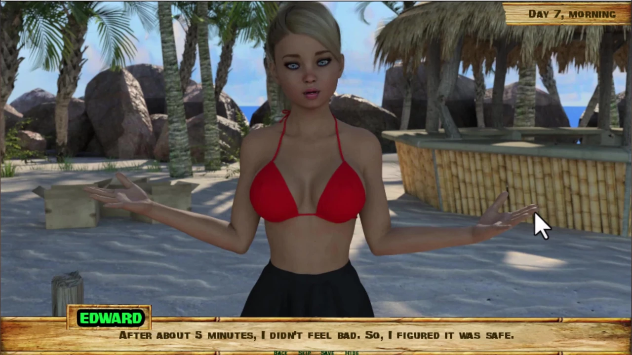 Lewd Island #7 - plajı keşfediyor
