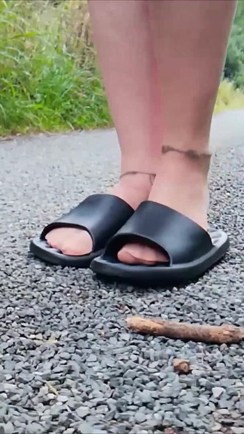 Nylon Feet Take a Walk in Nature
