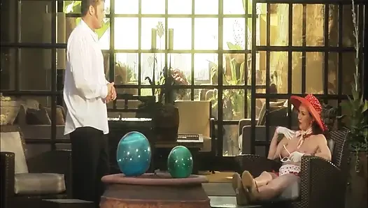Curvy Brunette Gets Fucked by the Waiter's Big Cock