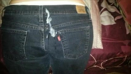 Cum on black Levis