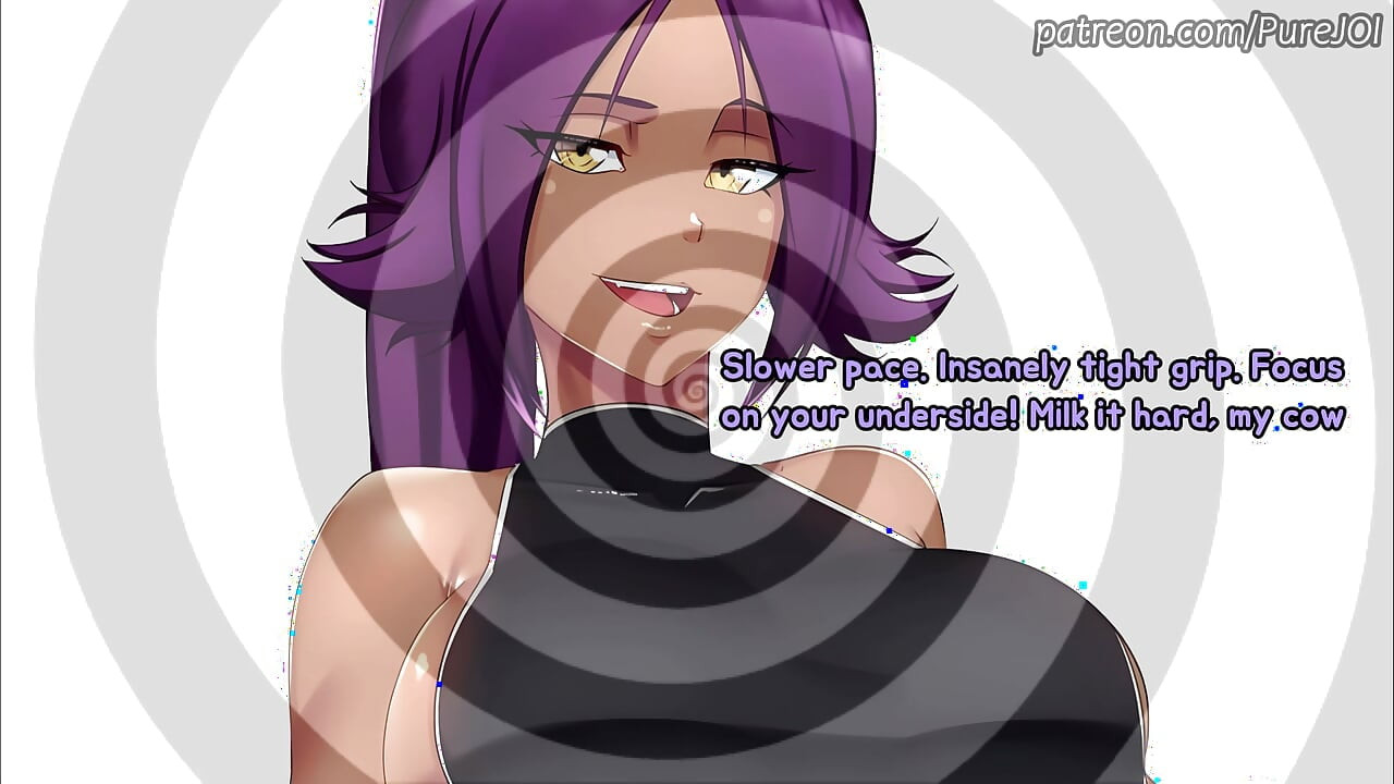 Looped! Yoruichi checks on your massive cock (Femdom JOI)