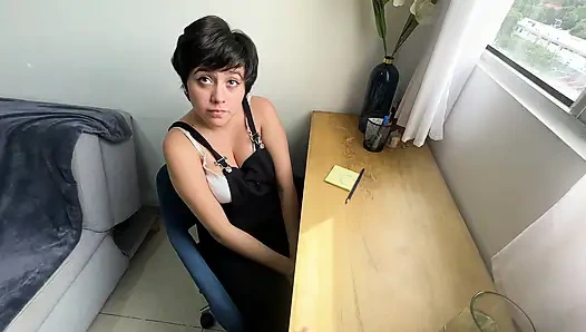 I See My Rich Stepdaughter Drawing Pictures and I Get Horny Watching How She's Dressed and I End up Putting My Cock in Her.