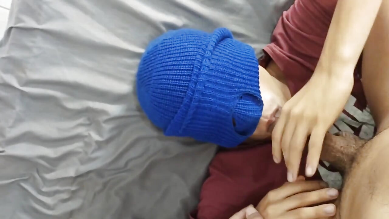 Latin Twink Kneels and Swallows Everything From Muscular Gym Male