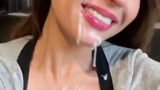 Big cumshot in face