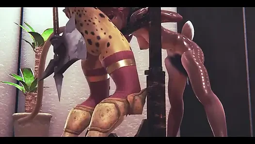 Furry Hentai - Futanari Fawn Girl Having Sex with Tiger Futanari - Japan...