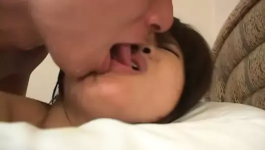 Young Japanese couple having fun time