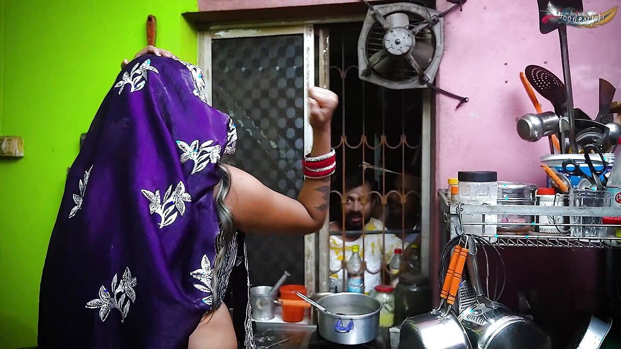 DESI MALLU BHABHI HARDCORE FUCK WITH LOCAL DEBAR AT KITCHEN WHEN SHE WAS ALONE AT HOIME FULL MOVIE ( HINDI AUDIO)