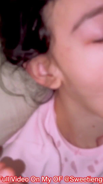 mischievous stepdaughter watches her stepfather pretend when her mom isn't home, and makes love by throwing her dad in the face | Clip 1