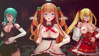 Mmd R-18 anime lányok szexi táncos klipje 331