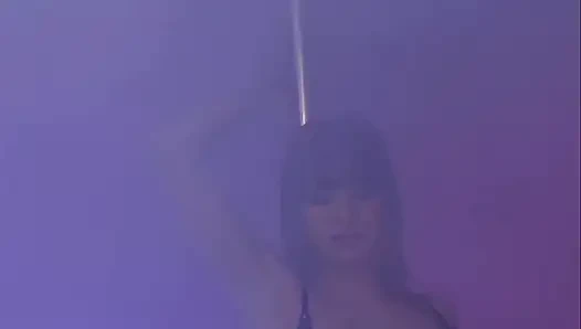 Vintage stripper role play and swallow