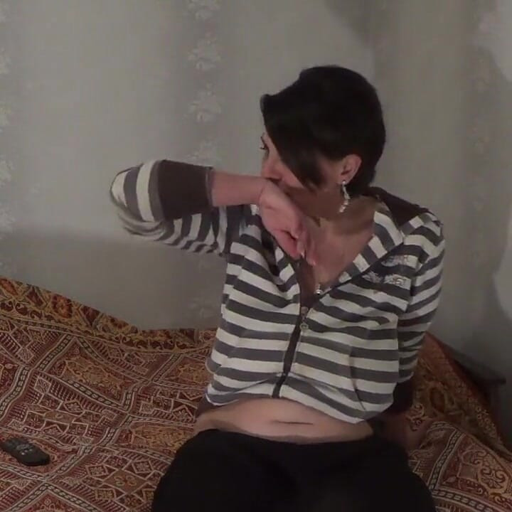 Broken toilet desperation and huge piss