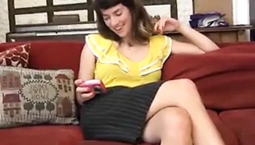 Cute Ciara get horny on the couch