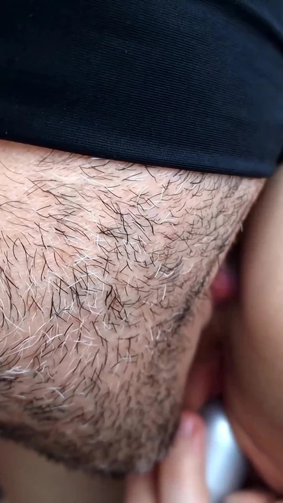 Iconic moment from "EATING YOUNG ASSHOLE in extreme close-up while enjoying herself"