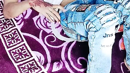 My sister got naked and drained the water from her pussy