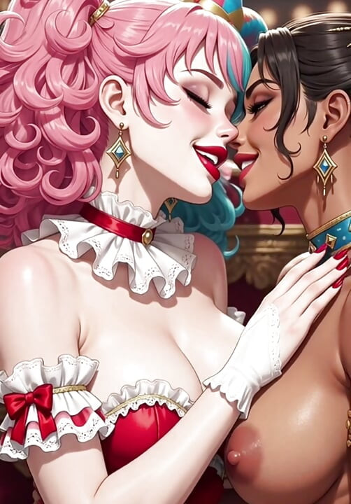 Anime circus strip ring leader clown and acrobat sexy circus show