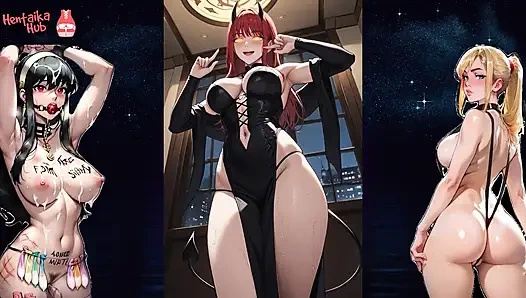2d хентай, подборка с грязной сучкой Makima
