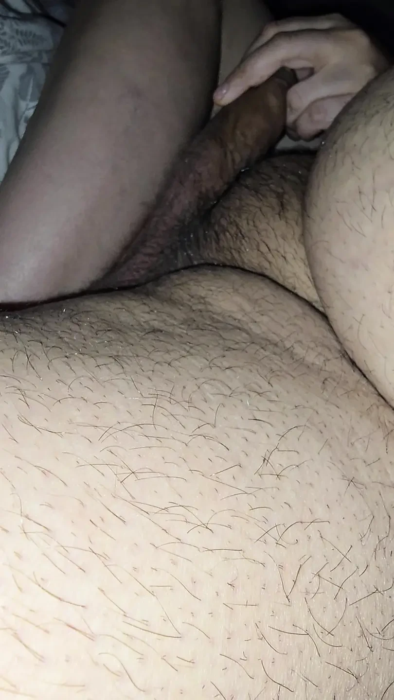 Step mom hand slip slowly and touch step son dick in front of