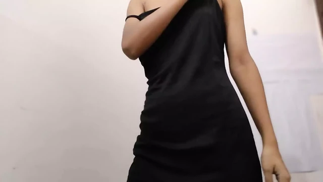She is secretly enjoying a lot, pressing her hot boobs, pressing her pussy, extracting its juice and masturbating with her han