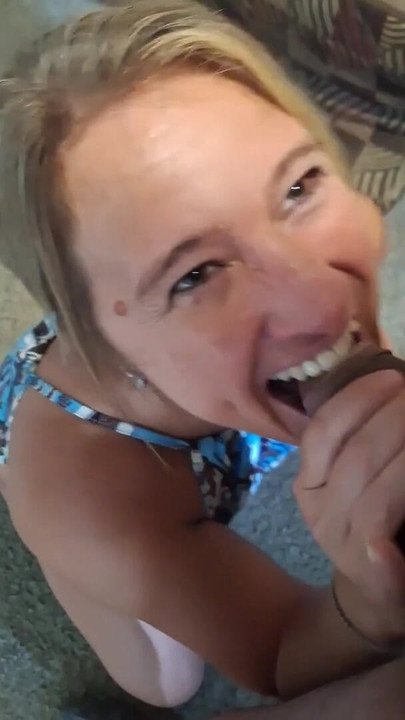 Powerful moment from "MAKING YOU SMILE AND CUM AT THE SAME TIME AS I SWALLOW ALL HIS FLUIDS!"