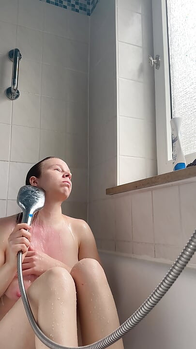 Teen with Perfect Body Showers
