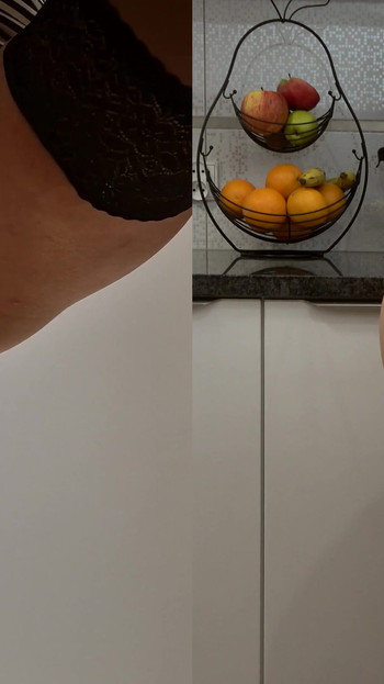 Powerful moment from "Stepmom Creampie in Kitchen squirt shaking orgasm"