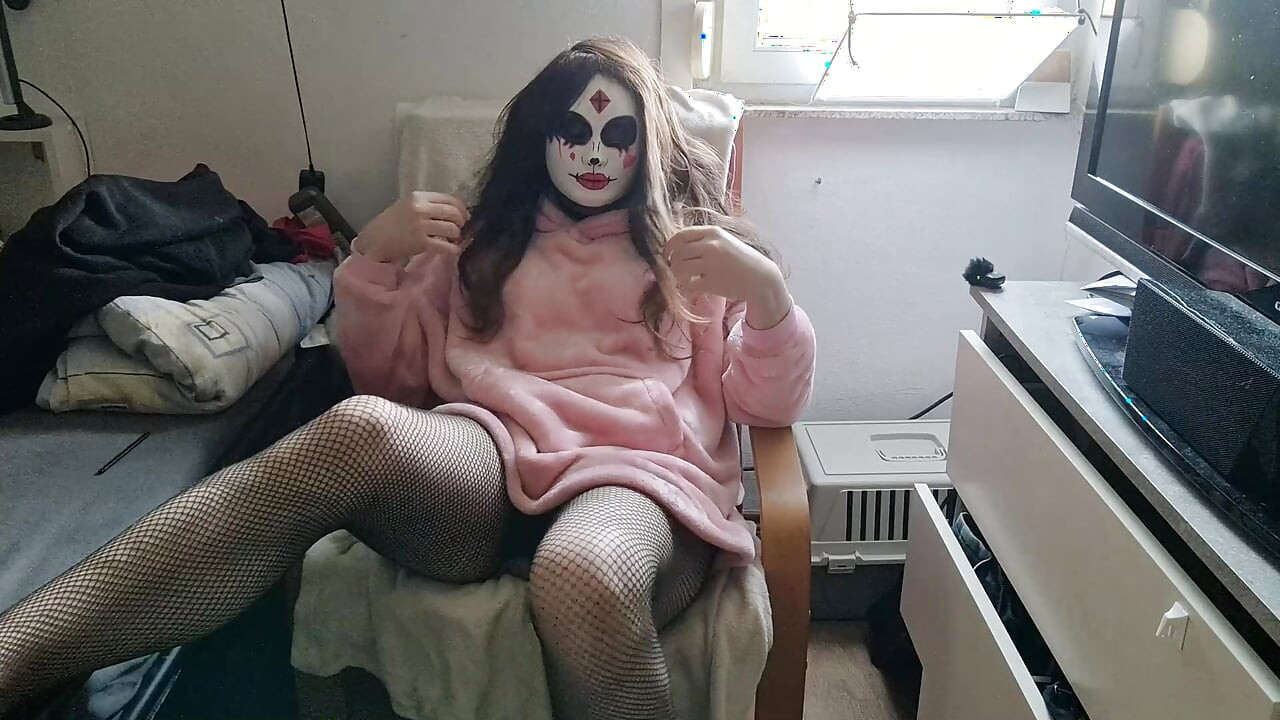 Gotisk transkvinna spricker - mastubation orgasm
