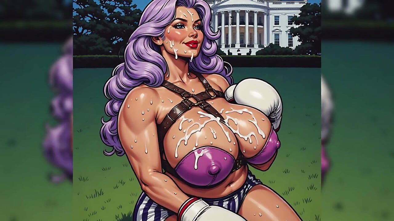 Cum Covered Fitness Babes Art