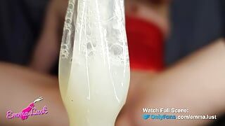 Wielki kutas tranny milf gorące wytryski prezerwatywy