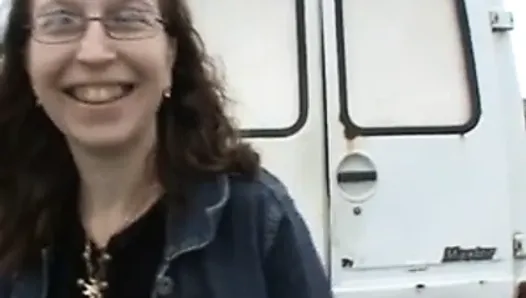 Virginie gangbanged into a van