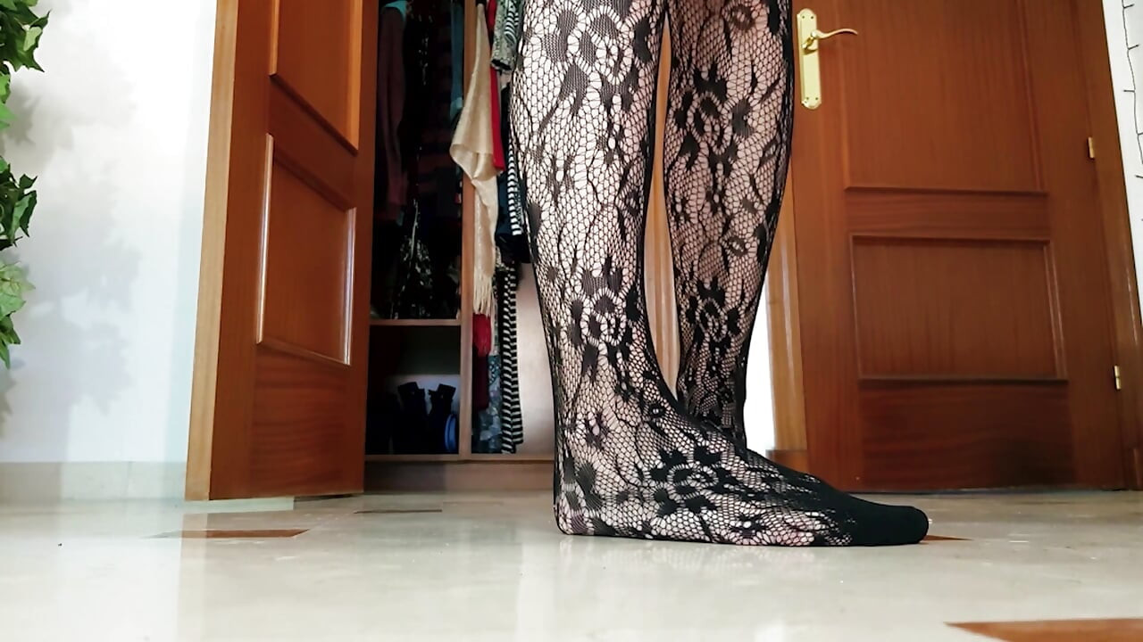 Picioare sexy modelând ciorapi de nailon