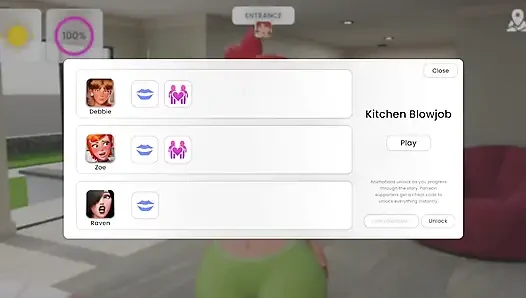 Eden fucks Zoe in a bathroom standing position