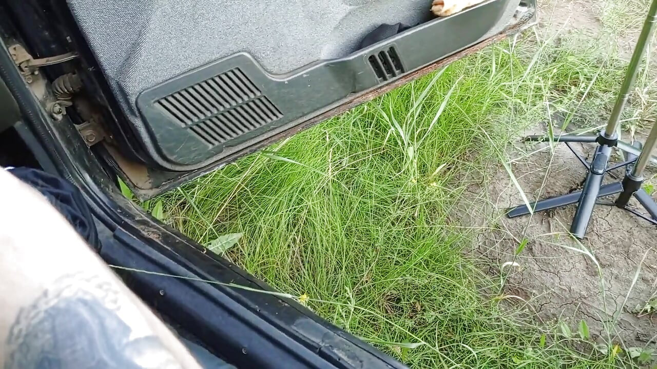 In the Car in the Parking Lot, My Stepmom Jerks off My Dick Until I Cum