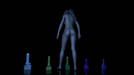 A girl Testing Dildos : 3D Porn