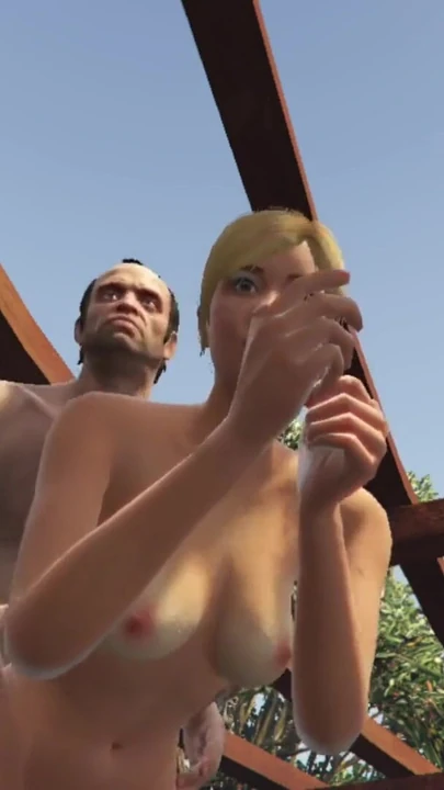 Emotional moment from "Tracey De Santa have sex with trevor in her neighbor's backyard"